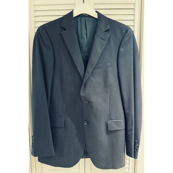 Theory Men's 2-Button Blazer 100% Wool 40R Navy PinStripe NWOT